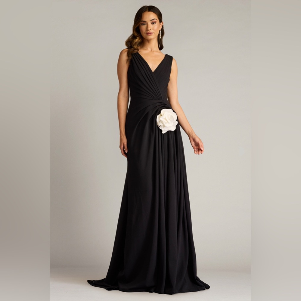 TADASHI SHOJI - PORT PLEATED CREPE GOWN